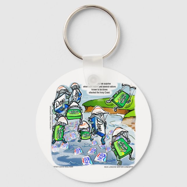 Ivory Coast Surprise Funny Gifts Tees & Cards Keychain (Front)
