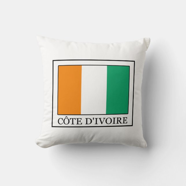 Ivory Coast Throw Pillow (Front)