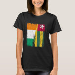 Ivory Coast Togo Half Flag Ivorian Togolese Roots T-Shirt<br><div class="desc">Ivory Coast Togo Half Flag Ivorian Togolese Roots</div>