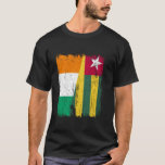 Ivory Coast Togo Half Flag Ivorian Togolese Roots T-Shirt<br><div class="desc">Ivory Coast Togo Half Flag Ivorian Togolese Roots</div>