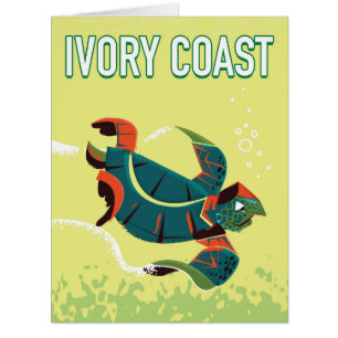 Ivory coast vintage travel poster