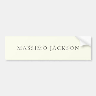 Ivory Color Minimalist Plain Modern Aesthetic Bumper Sticker