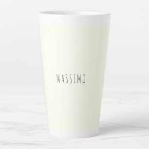 Ivory Color Minimalist Plain Modern Aesthetic Latte Mug