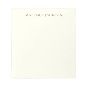 Ivory Color Minimalist Plain Modern Aesthetic Notepad