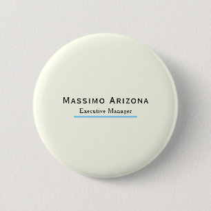 Ivory Color Plain Modern Minimalist  2 Inch Round Button