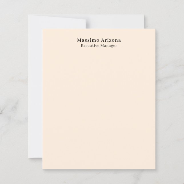 Ivory Color Plain Professional Modern Minimalist (Front)