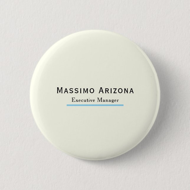 Ivory Colour Plain Modern Minimalist  2 Inch Round Button (Front)