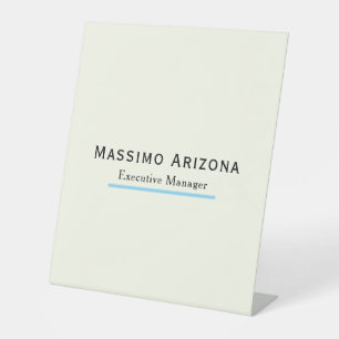 Ivory Colour Plain Modern Minimalist  Pedestal Sign