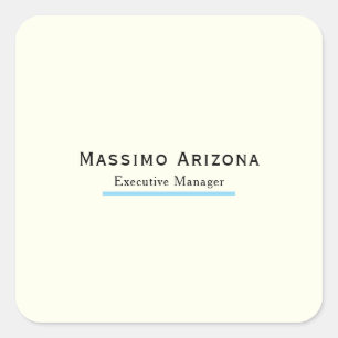 Ivory Colour Plain Modern Minimalist  Square Sticker
