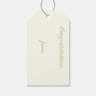 Ivory-Coloured Congratulations Gift Tag