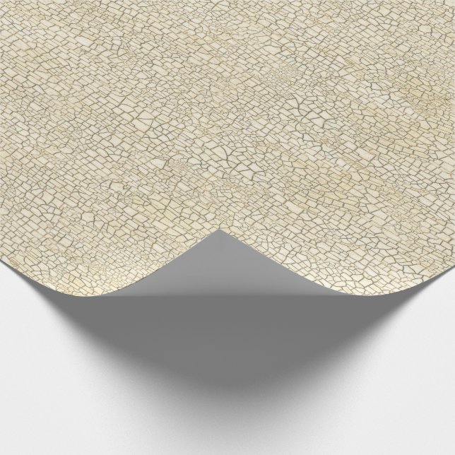 Ivory Crackle Texture Wrapping Paper (Corner)