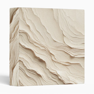 Ivory Cream Bohemian Textured Look Binder