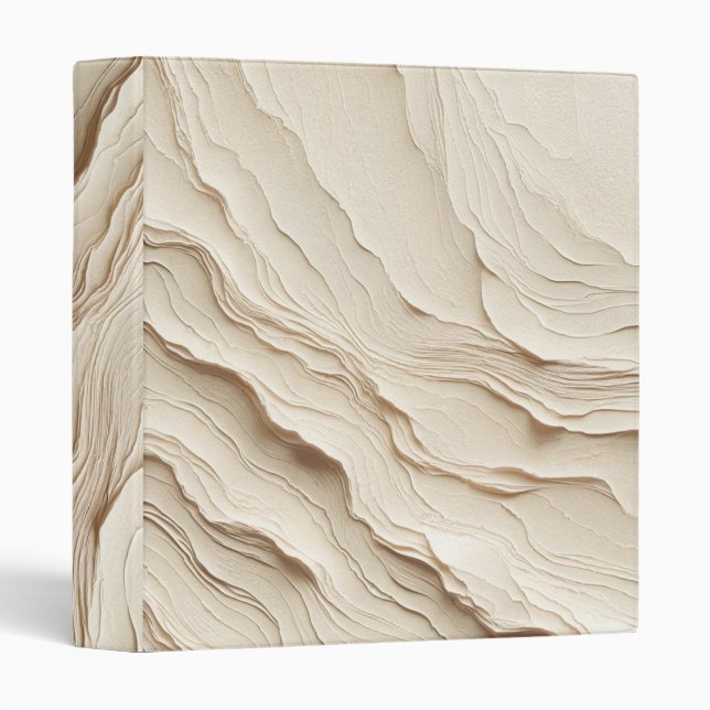  Ivory Cream Bohemian Textured Look Binder (Front/Spine)