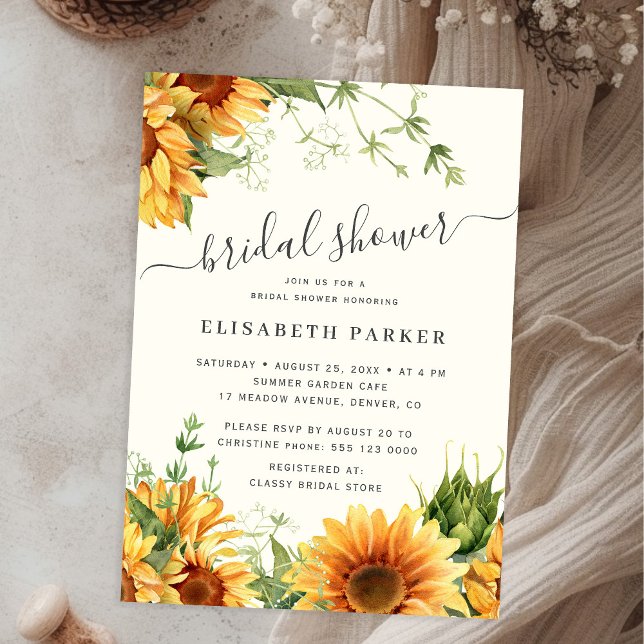 Ivory cream floral garden bridal shower invitation (Creator Uploaded)