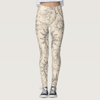 Ivory Cream Magic Vintage Celestial Sun Moon Stars