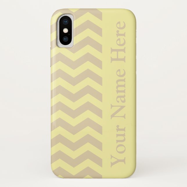 Ivory Cream Neutral Chevrons Case-Mate iPhone Case (Back)