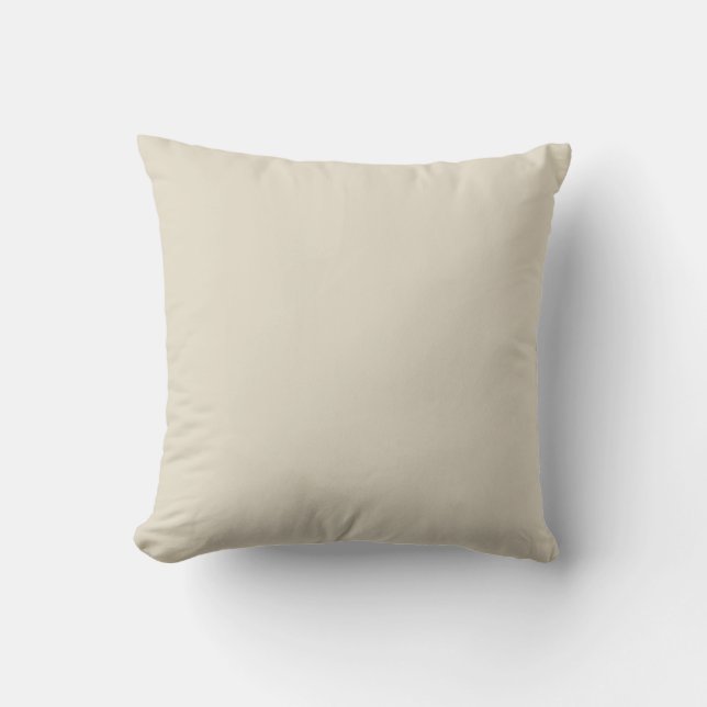 Ivory Cream Solid Accent Throw Pillow (Front)
