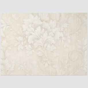 Ivory Creamy Floral Wedding Shower Tissue Paper