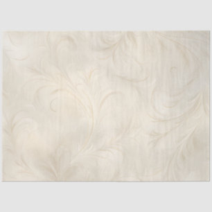 Ivory Creamy Floral Wedding Shower Tissue Paper