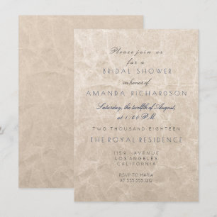 Ivory Crumpled Card Kraft Bridal Shower Party