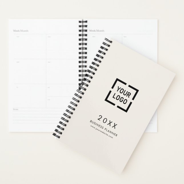 Ivory Custom Logo business branded Planner (Display)