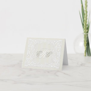 Ivory Custom Monogram Note Cards