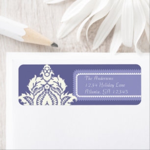 Ivory Damask Periwinkle violet