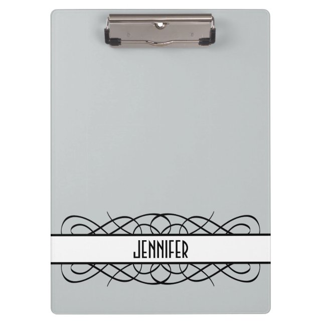Ivory Deco Flourish Clipboard (Front)