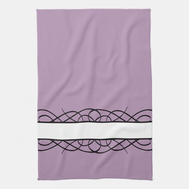 Ivory Deco Flourish Kitchen Towel (Vertical)