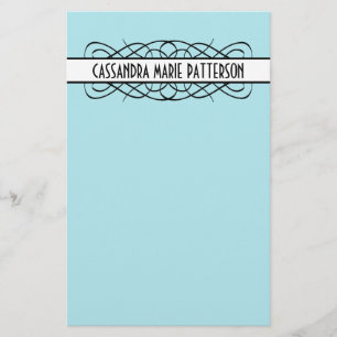 Ivory Deco Flourish Stationery