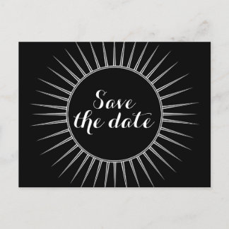 Ivory Deco Retro Save the Date Postcard