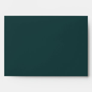 Ivory Deep Teal Greek Island Wedding Return Envelope
