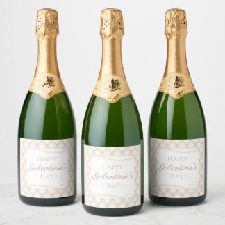 Ivory Diamond Tufting Personalized Wine Label