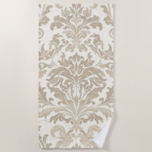 Ivory Elegance Baroque Damask Classic Antique
