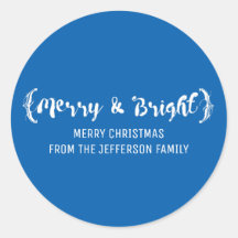 Ivory Elegant Sketched Merry and Bright Holiday