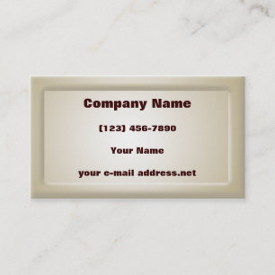 Ivory Embossed Frame Business Card