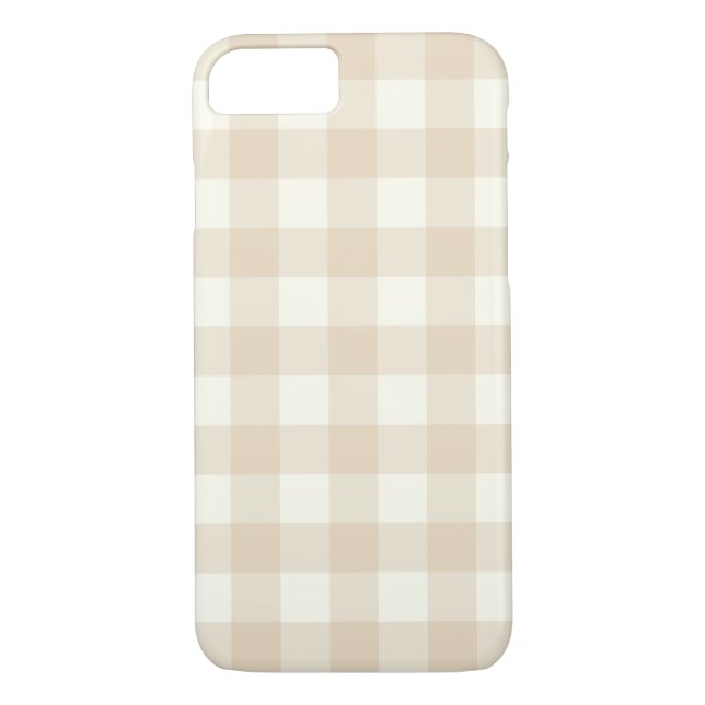 Ivory En vichy Motif iPhone 7 Coque (Dos)
