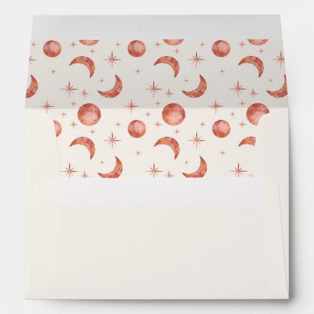 Ivory Envelope with Terracotta Moon Liner (Back (Bottom))