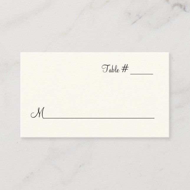 Ivory Escort Place Card (Front)
