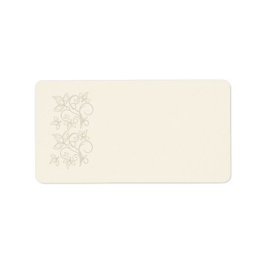 Ivory Floral Address Label