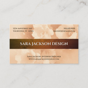 Ivory Floral Interior Design Event Planner Florist Business Card