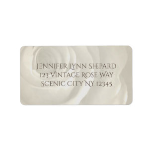 ivory floral simple elegant wedding invitation label