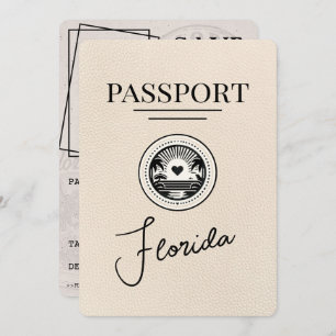 Ivory Florida Passport Save The Date