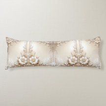 Ivory Flowers Body Pillow
