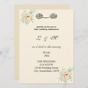 ivory formal simple monogrammed