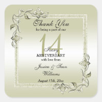 Ivory Gem & Glitter 14th Wedding Anniversary 