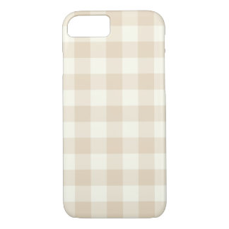 Ivory Gingham Pattern iPhone 7 Case