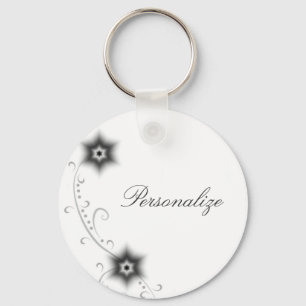 Ivory Glow Blooms Keychain