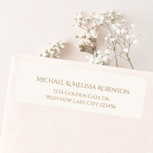 Ivory Gold 50th Golden Years Return Address Design