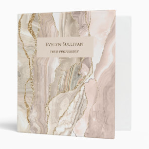 Ivory Gold Agate Binder